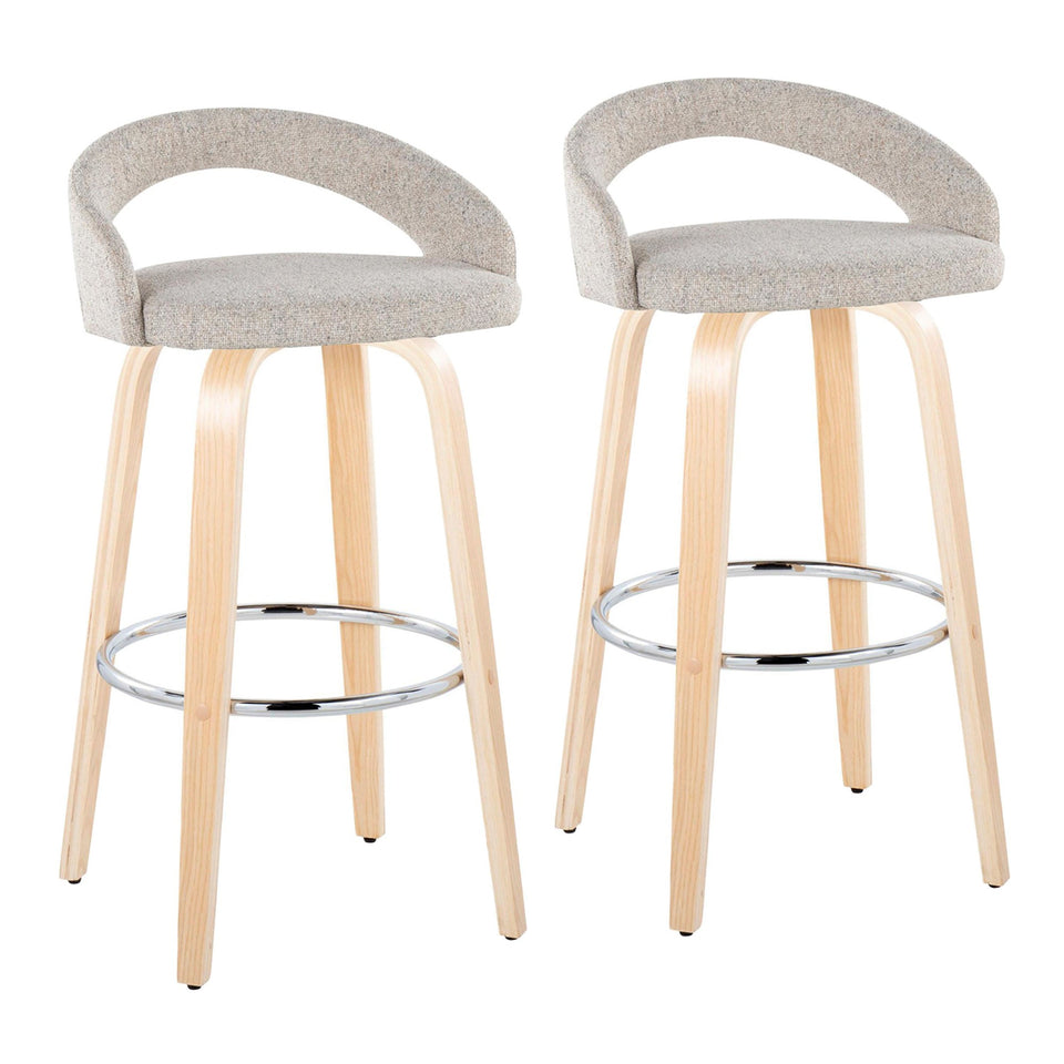 Grotto Upholstered 30" Fixed-Height Barstool - Set of 2