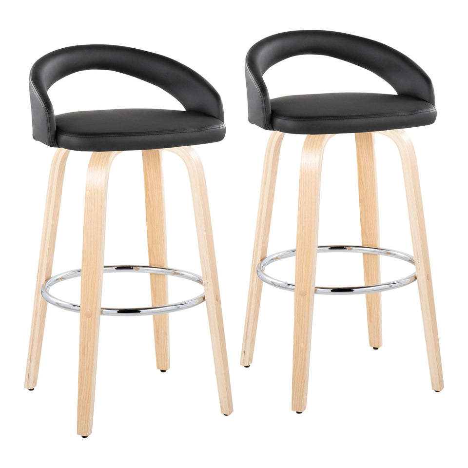 Grotto Upholstered 30" Fixed-Height Barstool - Set of 2
