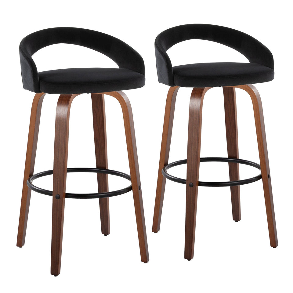 Grotto Upholstered 30" Fixed-Height Barstool - Set of 2