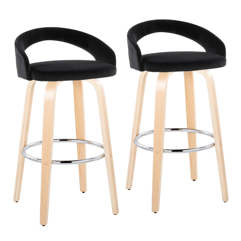 Grotto Upholstered 30" Fixed-Height Barstool - Set of 2