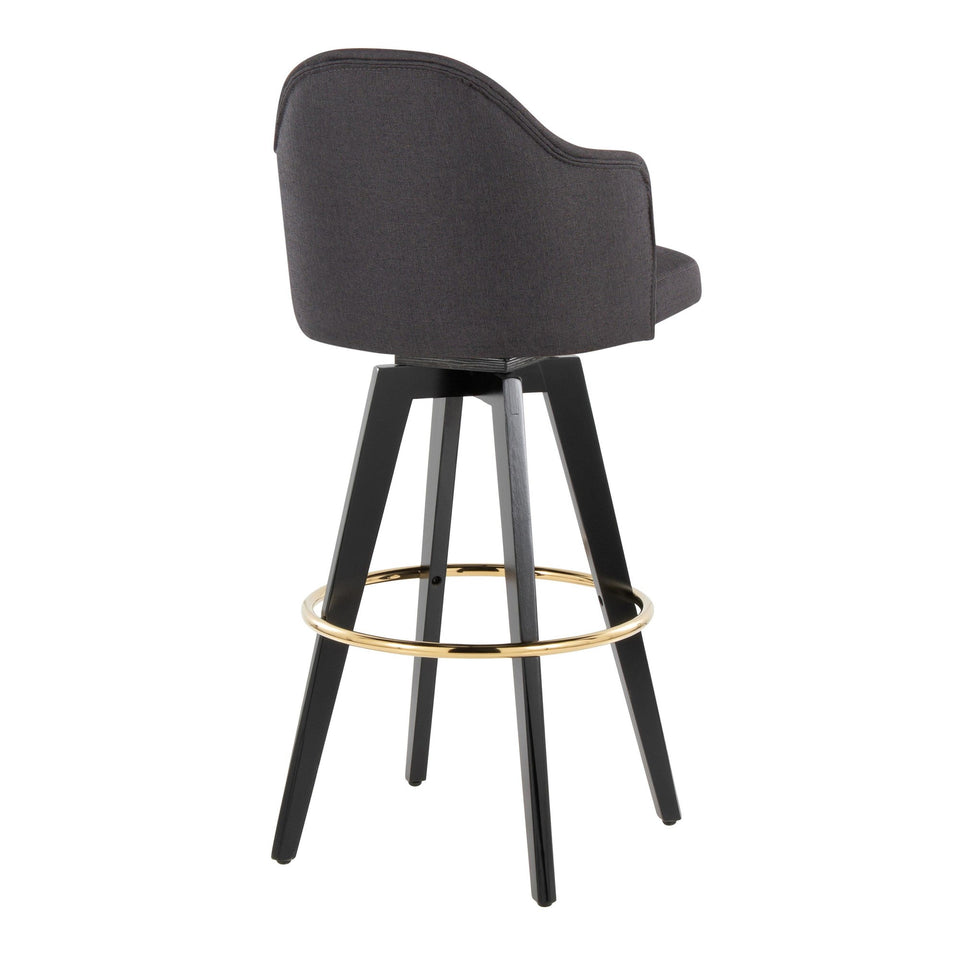 Ahoy Upholstered 30" Fixed-Height Barstool - Set of 2