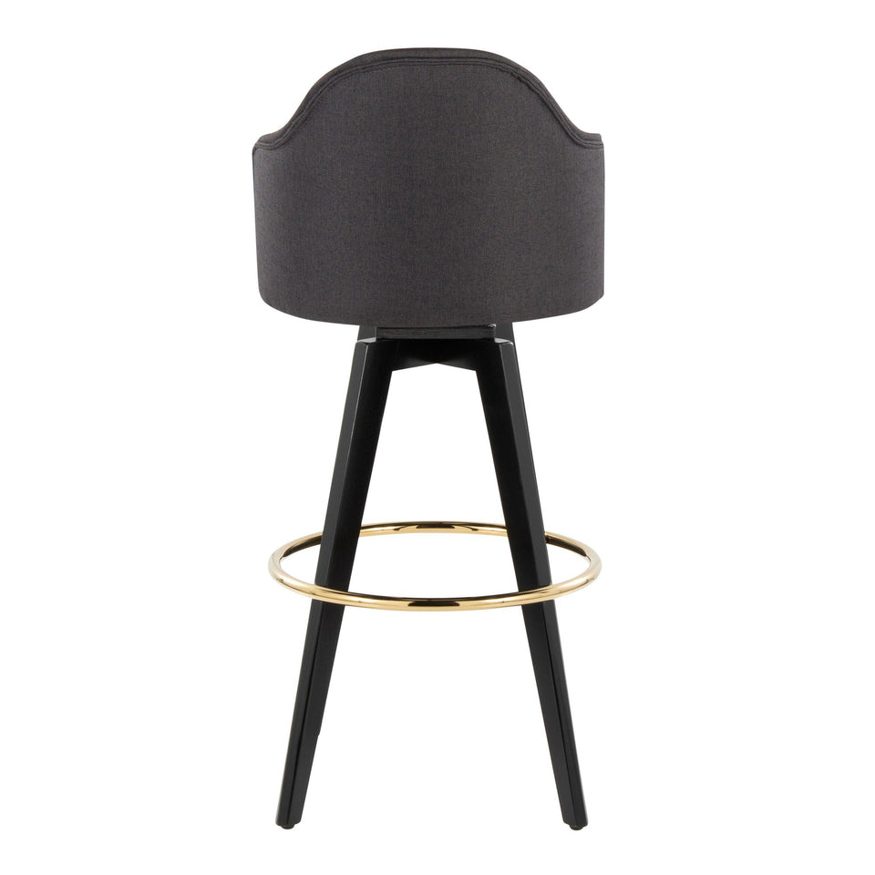 Ahoy Upholstered 30" Fixed-Height Barstool - Set of 2