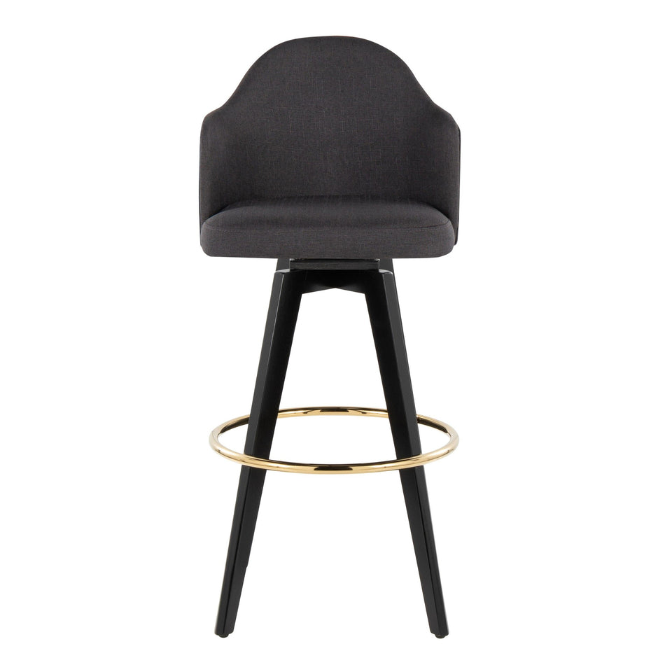 Ahoy Upholstered 30" Fixed-Height Barstool - Set of 2