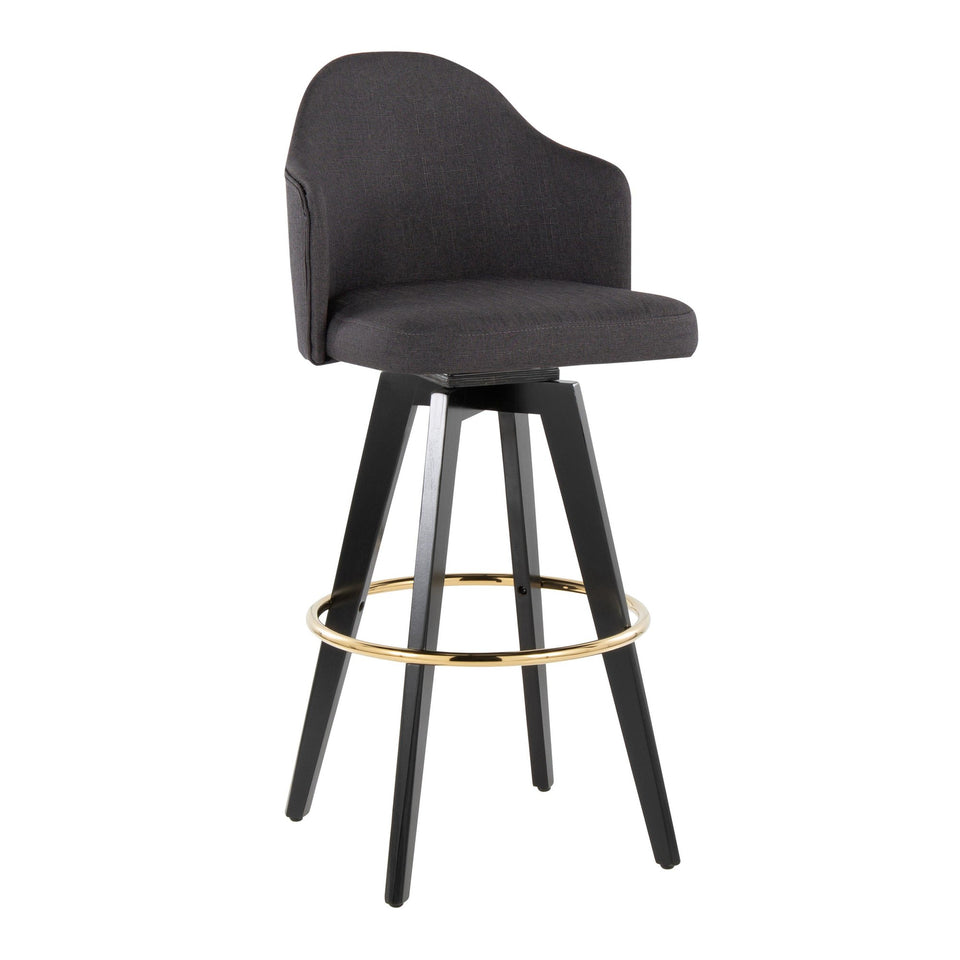 Ahoy Upholstered 30" Fixed-Height Barstool - Set of 2