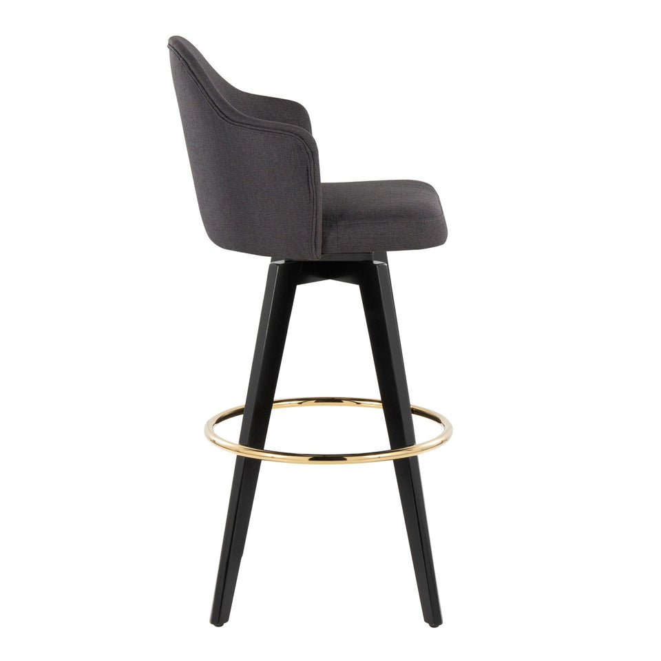 Ahoy Upholstered 30" Fixed-Height Barstool - Set of 2