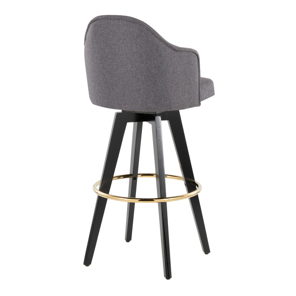 Ahoy Upholstered 30" Fixed-Height Barstool - Set of 2