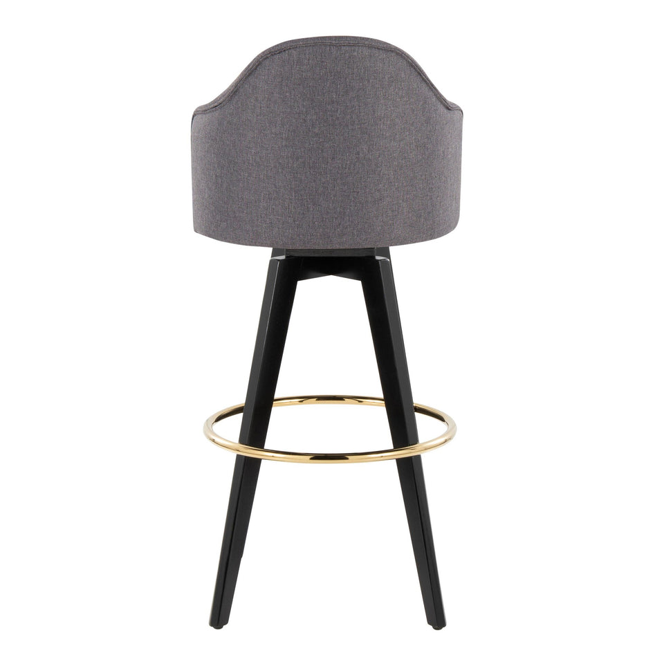 Ahoy Upholstered 30" Fixed-Height Barstool - Set of 2