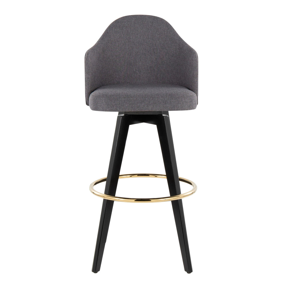 Ahoy Upholstered 30" Fixed-Height Barstool - Set of 2