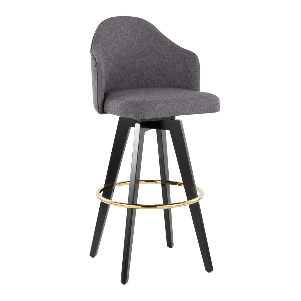Ahoy Upholstered 30" Fixed-Height Barstool - Set of 2