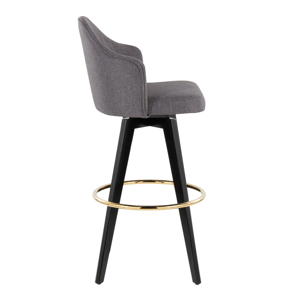Ahoy Upholstered 30" Fixed-Height Barstool - Set of 2