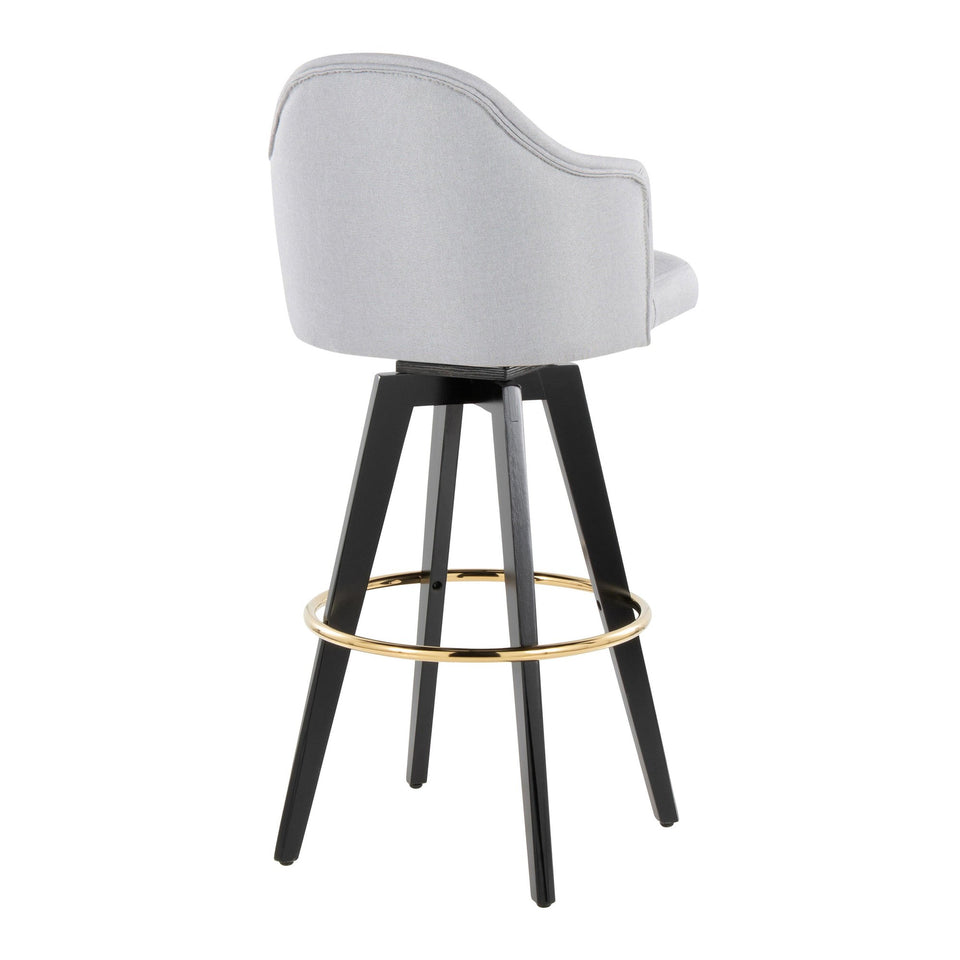 Ahoy Upholstered 30" Fixed-Height Barstool - Set of 2