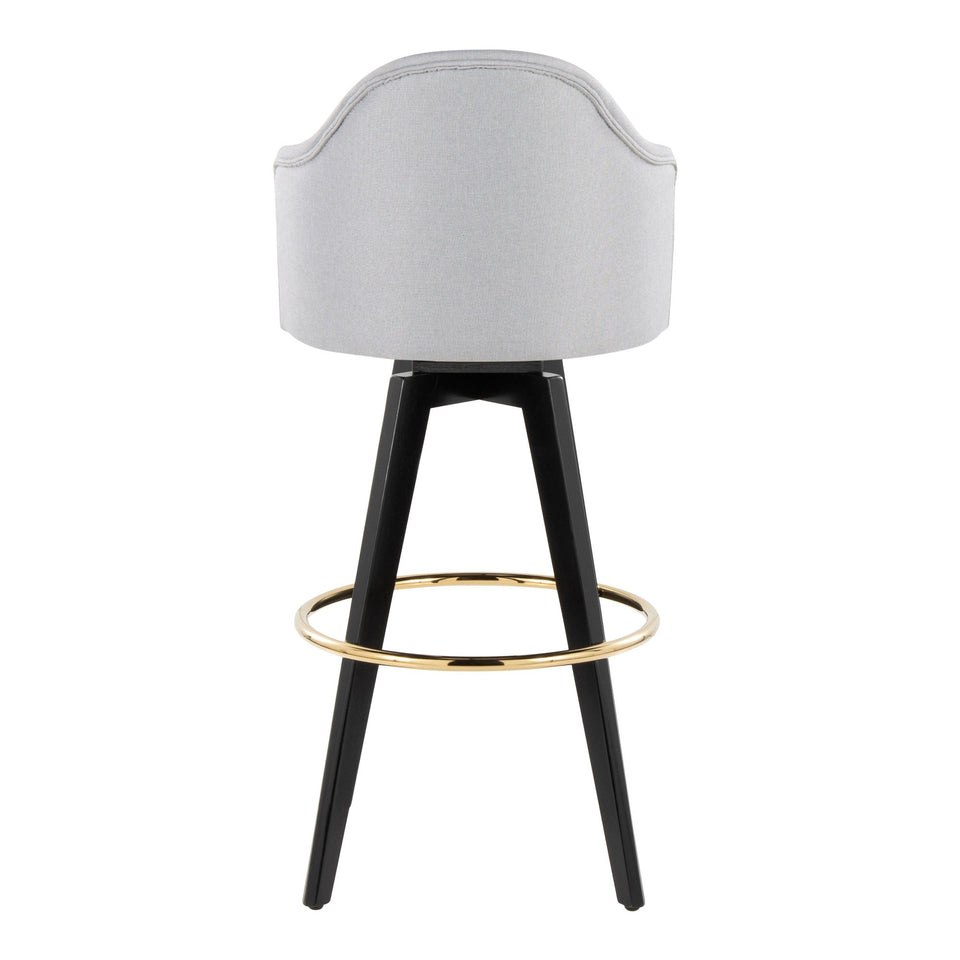 Ahoy Upholstered 30" Fixed-Height Barstool - Set of 2