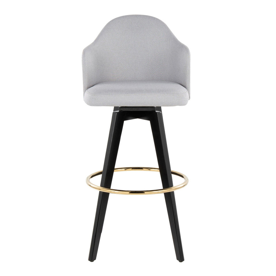 Ahoy Upholstered 30" Fixed-Height Barstool - Set of 2