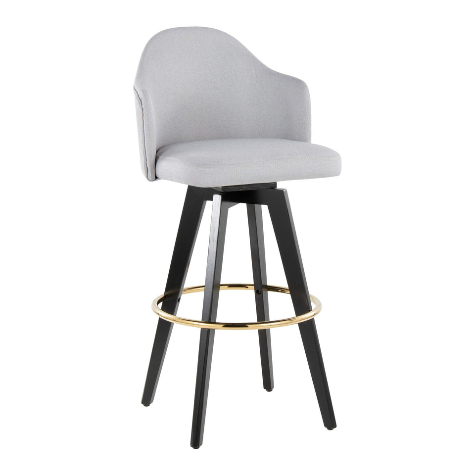 Ahoy Upholstered 30" Fixed-Height Barstool - Set of 2