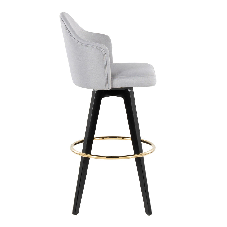 Ahoy Upholstered 30" Fixed-Height Barstool - Set of 2