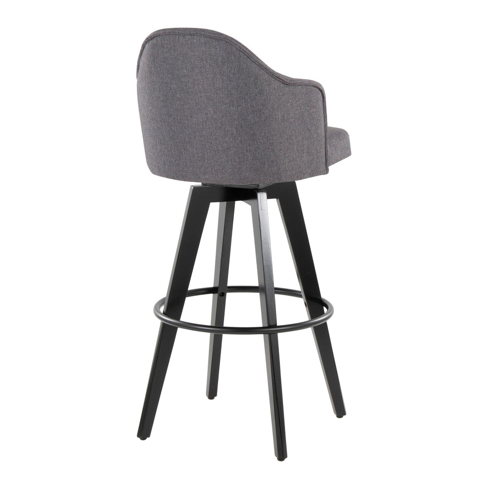Ahoy Upholstered 30" Fixed-Height Barstool - Set of 2