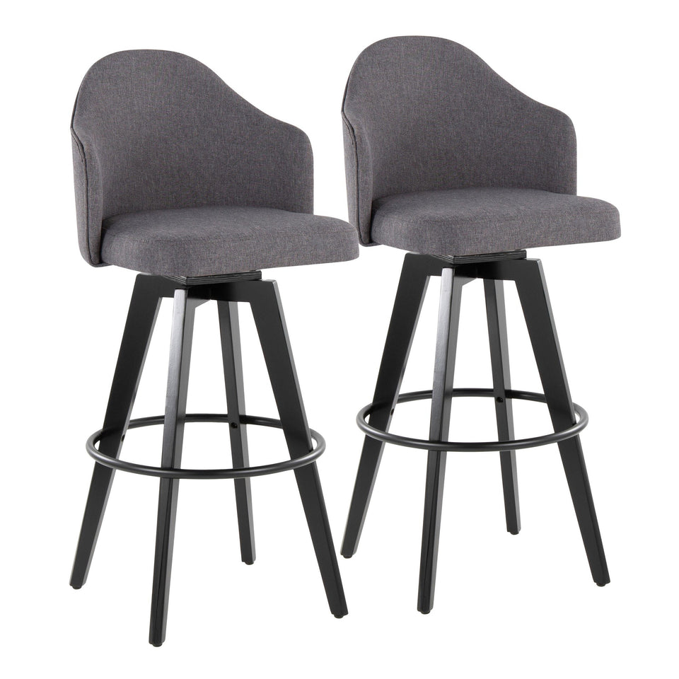 Ahoy Upholstered 30" Fixed-Height Barstool - Set of 2