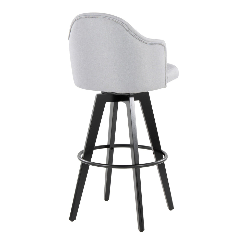 Ahoy Upholstered 30" Fixed-Height Barstool - Set of 2