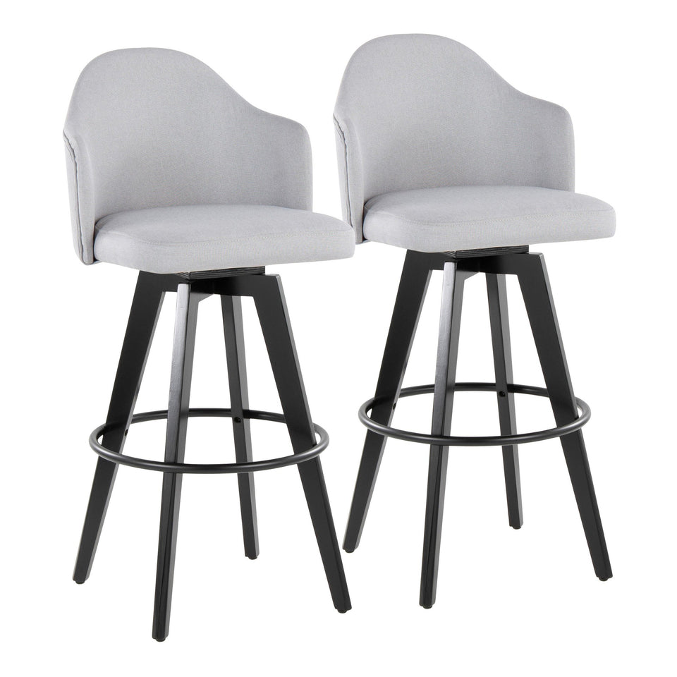 Ahoy Upholstered 30" Fixed-Height Barstool - Set of 2