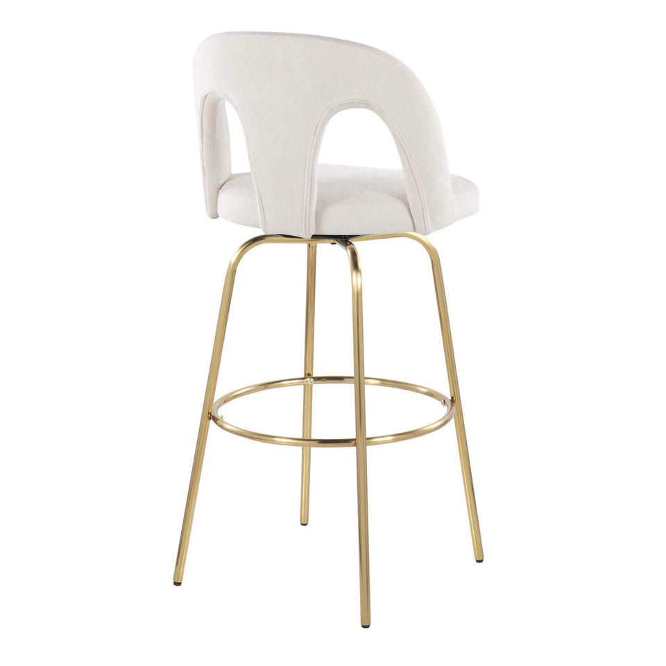 Ava Upholstered 30" Fixed-Height Barstool - Set of 2