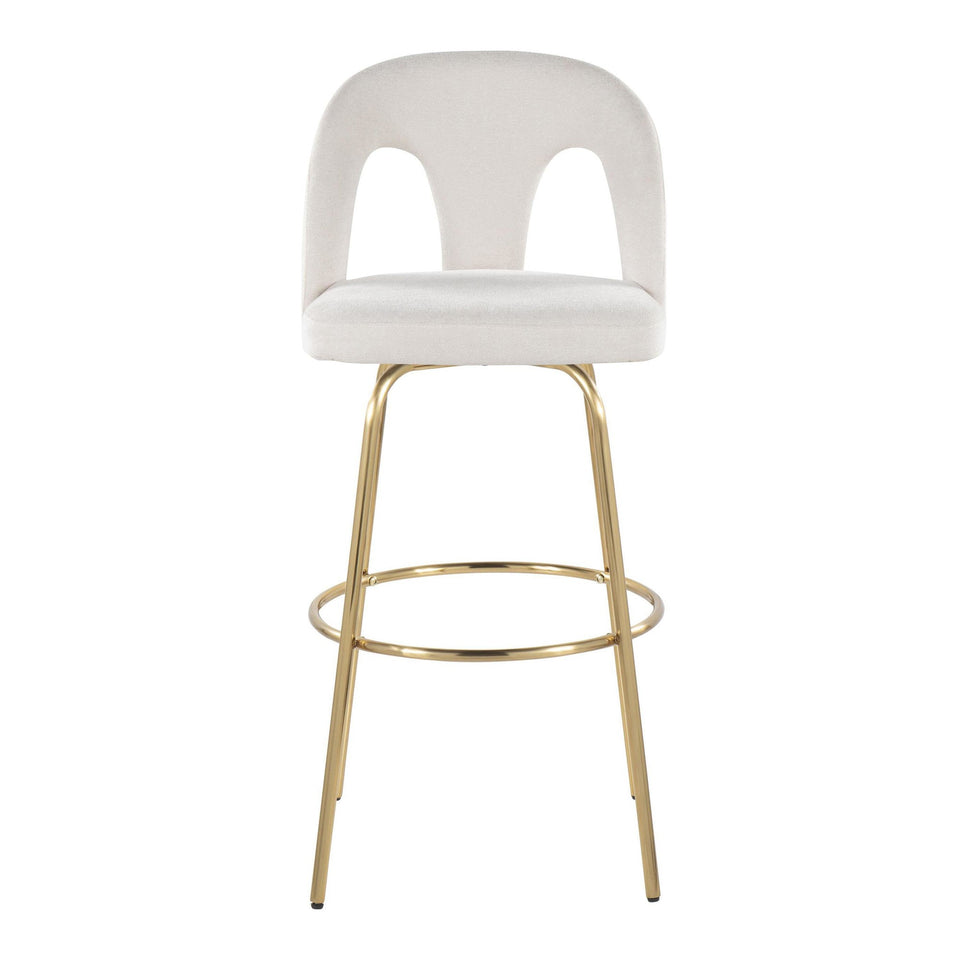 Ava Upholstered 30" Fixed-Height Barstool - Set of 2