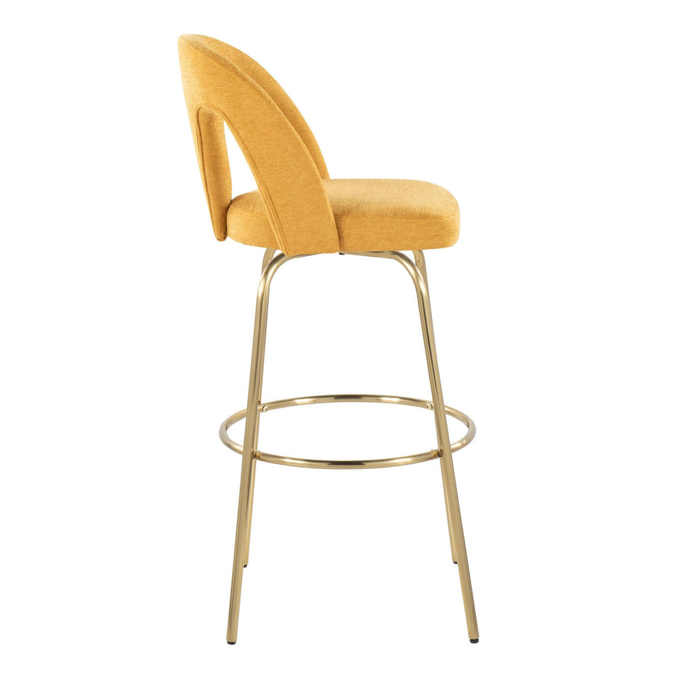 Ava Upholstered 30" Fixed-Height Barstool - Set of 2