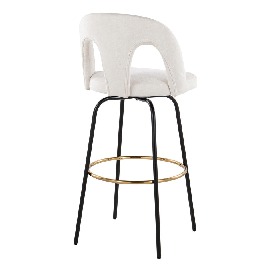 Ava Upholstered 30" Fixed-Height Barstool - Set of 2