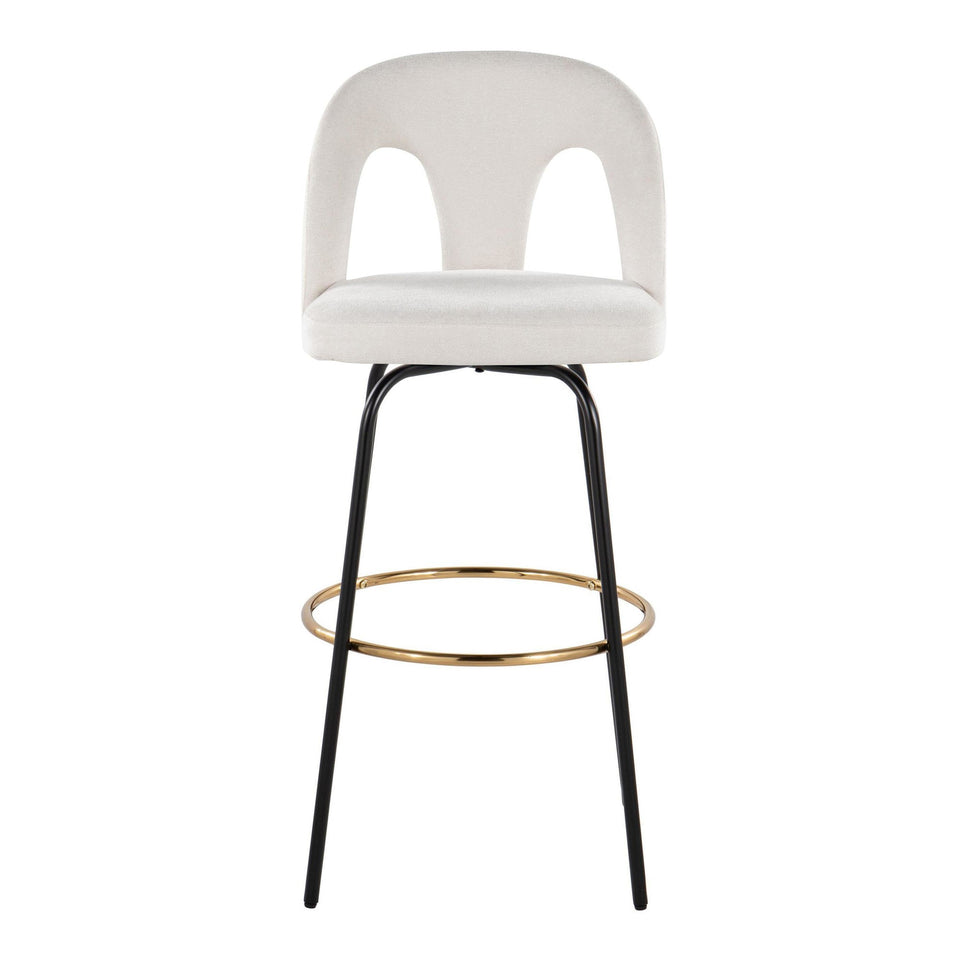 Ava Upholstered 30" Fixed-Height Barstool - Set of 2
