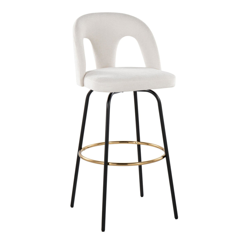 Ava Upholstered 30" Fixed-Height Barstool - Set of 2