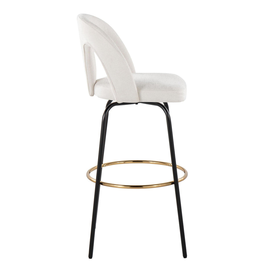 Ava Upholstered 30" Fixed-Height Barstool - Set of 2