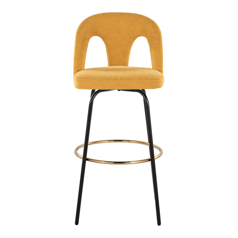 Ava Upholstered 30" Fixed-Height Barstool - Set of 2