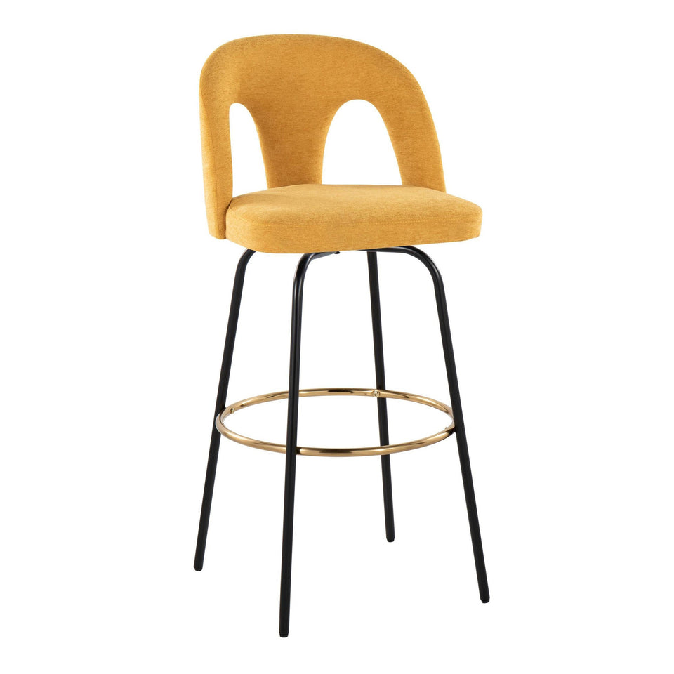 Ava Upholstered 30" Fixed-Height Barstool - Set of 2