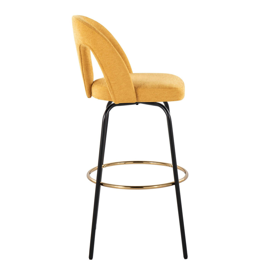 Ava Upholstered 30" Fixed-Height Barstool - Set of 2