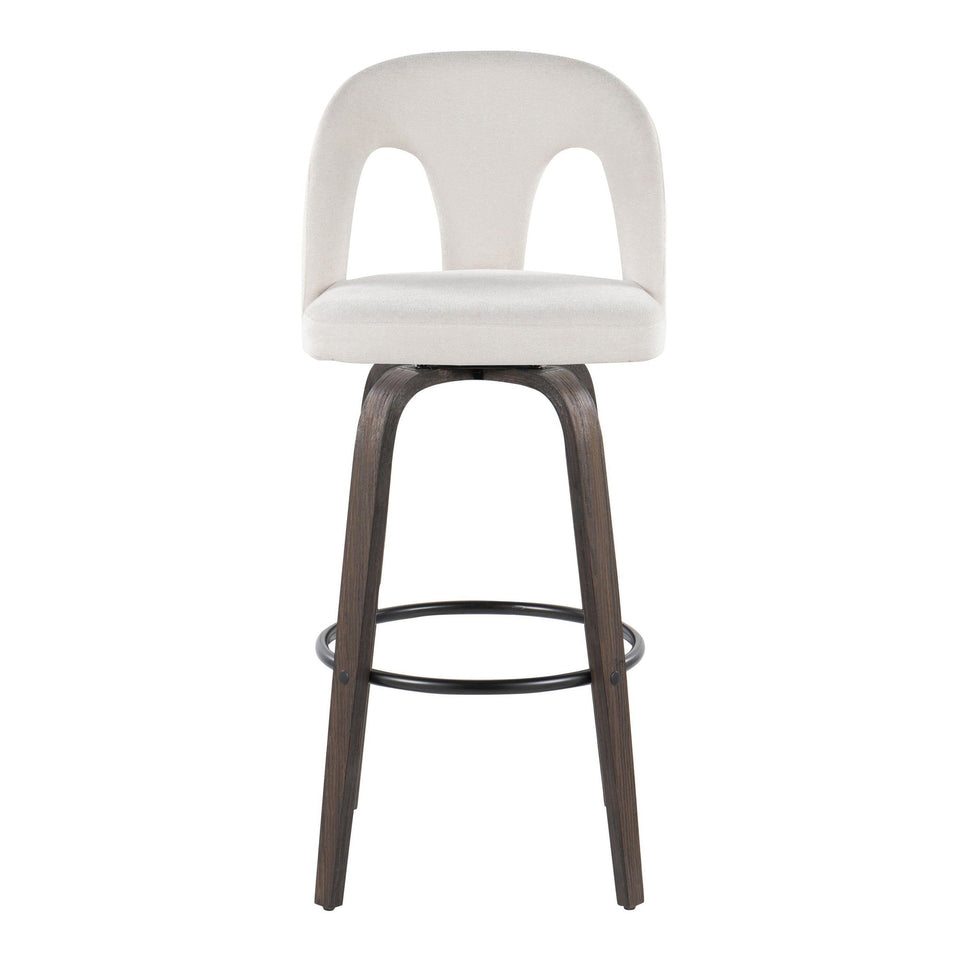 Ava Upholstered 30" Fixed-Height Barstool - Set of 2