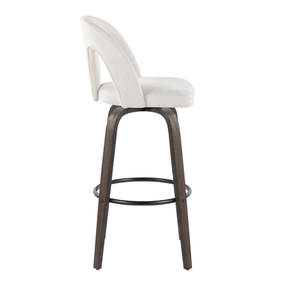 Ava Upholstered 30" Fixed-Height Barstool - Set of 2