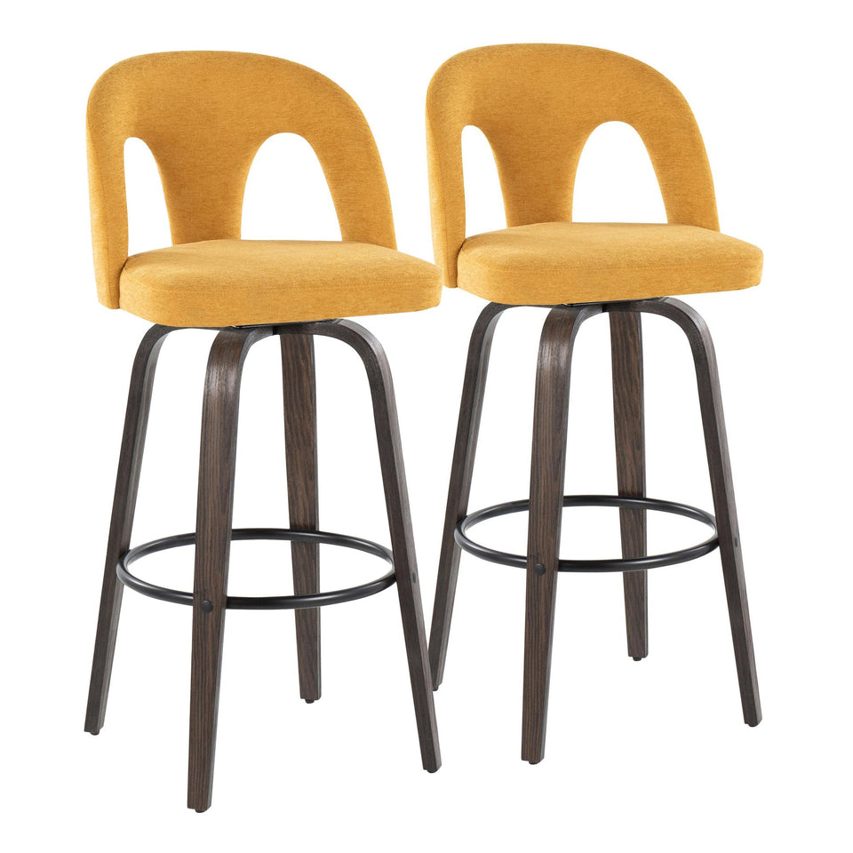 Ava Upholstered 30" Fixed-Height Barstool - Set of 2