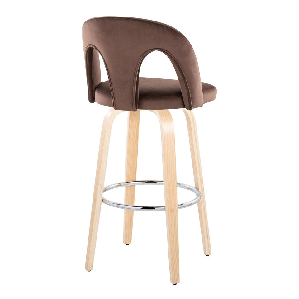 Ava Upholstered 30" Fixed-Height Barstool - Set of 2