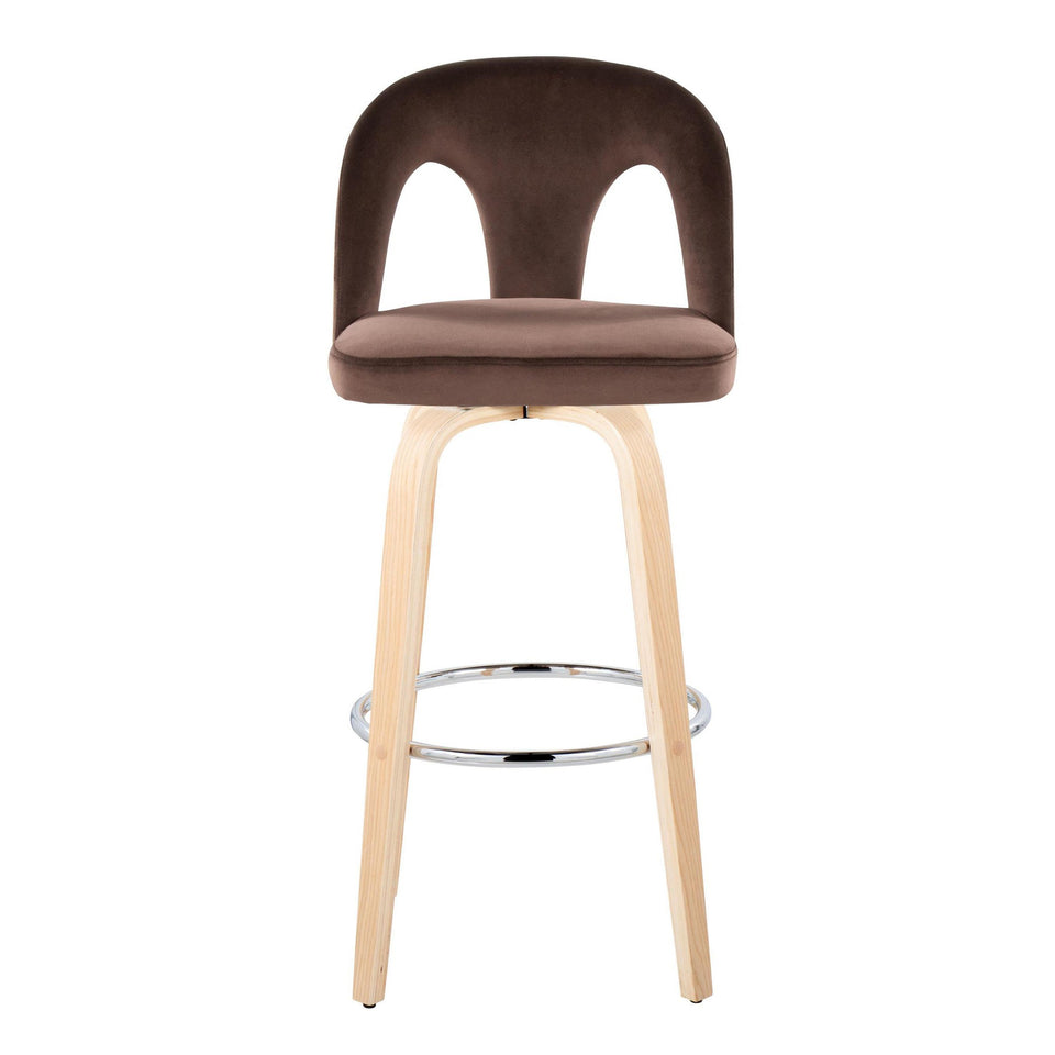 Ava Upholstered 30" Fixed-Height Barstool - Set of 2