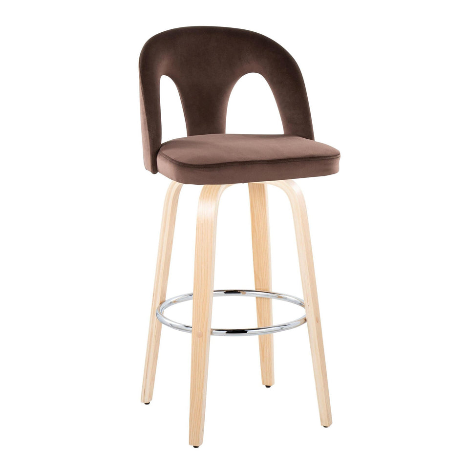 Ava Upholstered 30" Fixed-Height Barstool - Set of 2