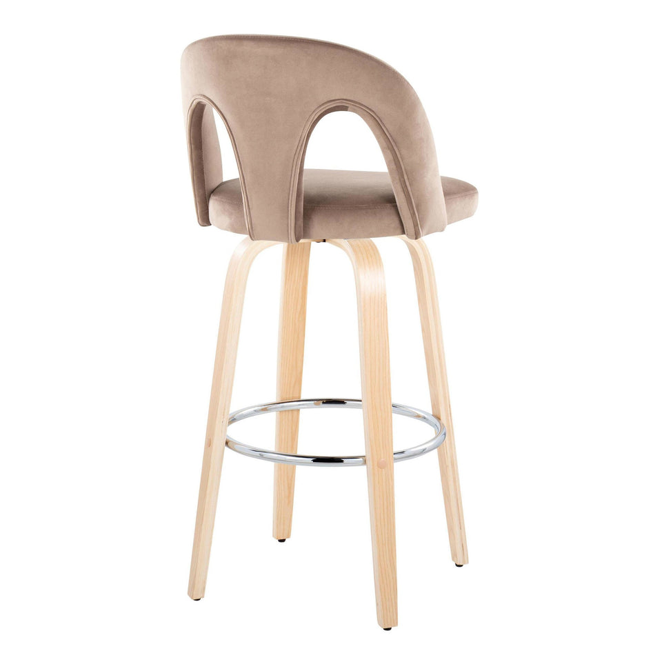 Ava Upholstered 30" Fixed-Height Barstool - Set of 2