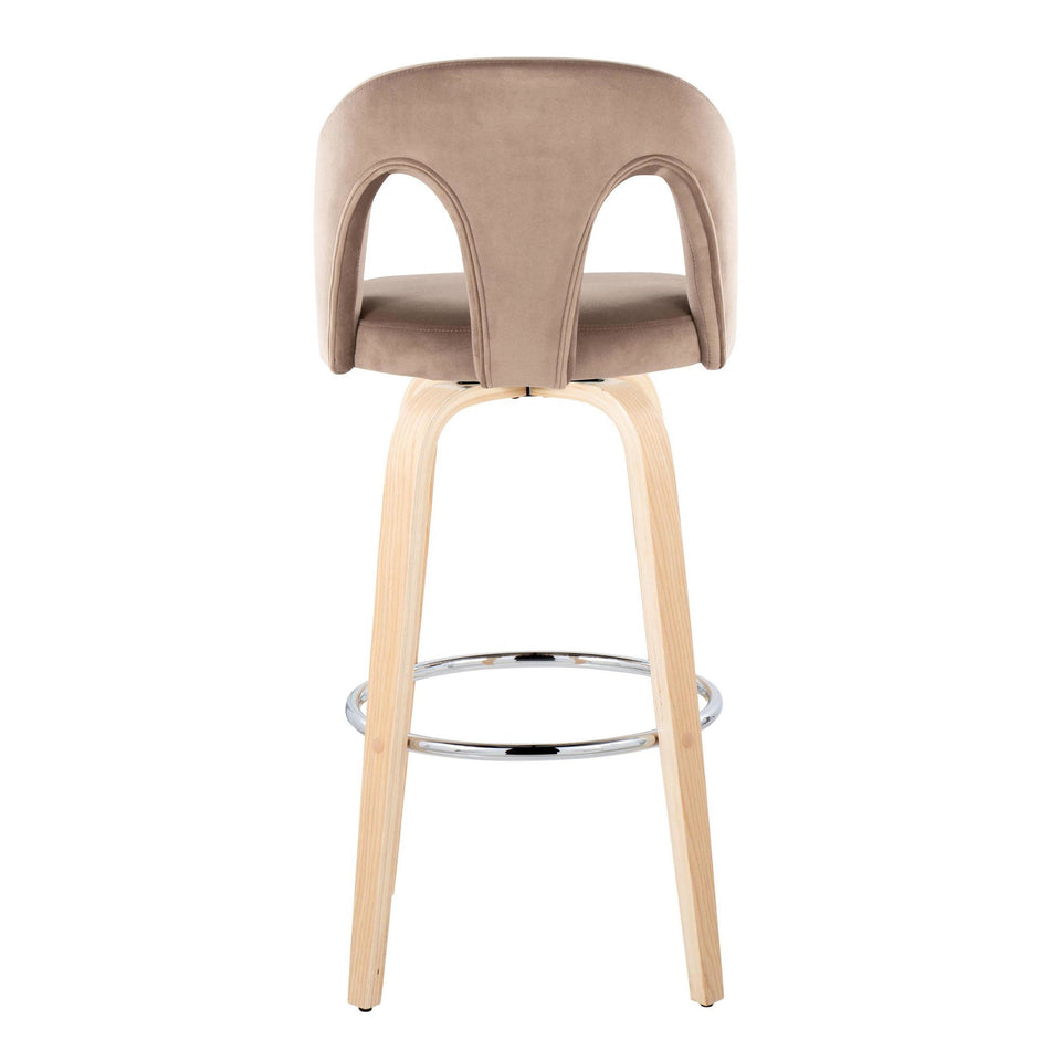 Ava Upholstered 30" Fixed-Height Barstool - Set of 2