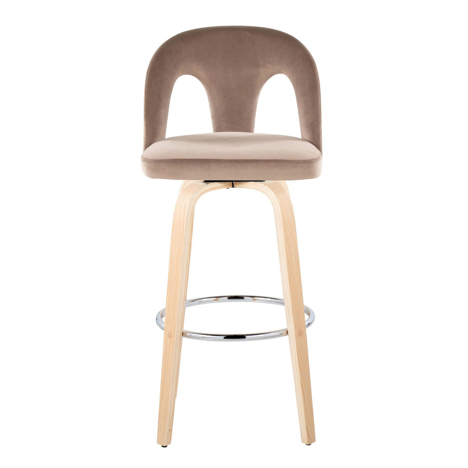 Ava Upholstered 30" Fixed-Height Barstool - Set of 2