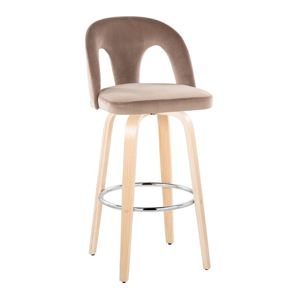 Ava Upholstered 30" Fixed-Height Barstool - Set of 2