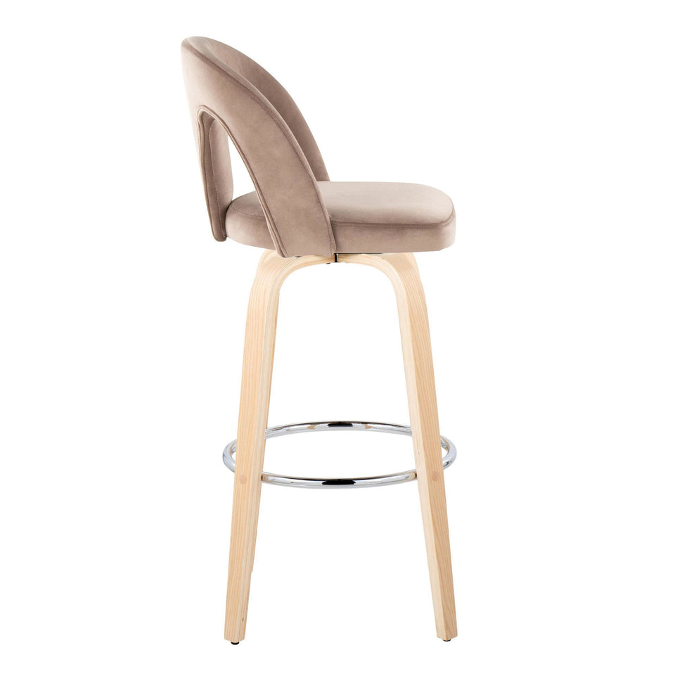 Ava Upholstered 30" Fixed-Height Barstool - Set of 2