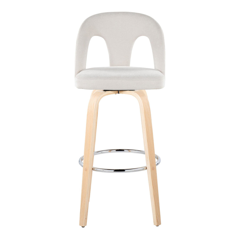 Ava Upholstered 30" Fixed-Height Barstool - Set of 2