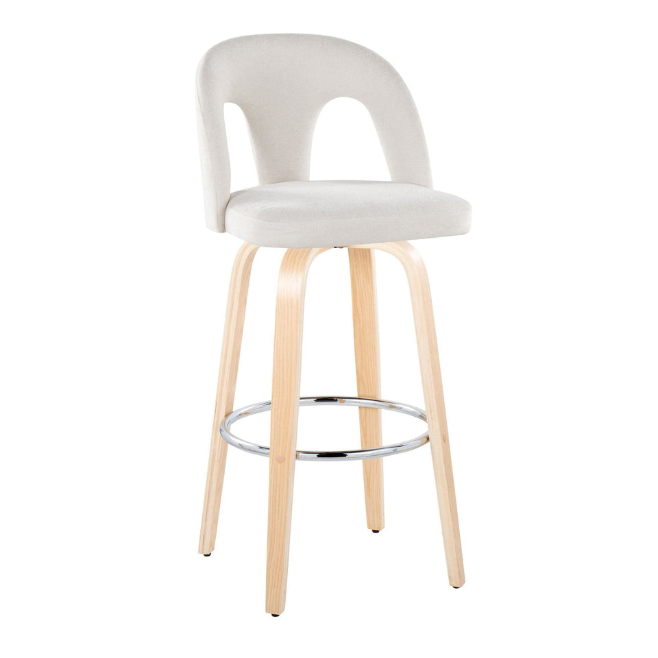 Ava Upholstered 30" Fixed-Height Barstool - Set of 2