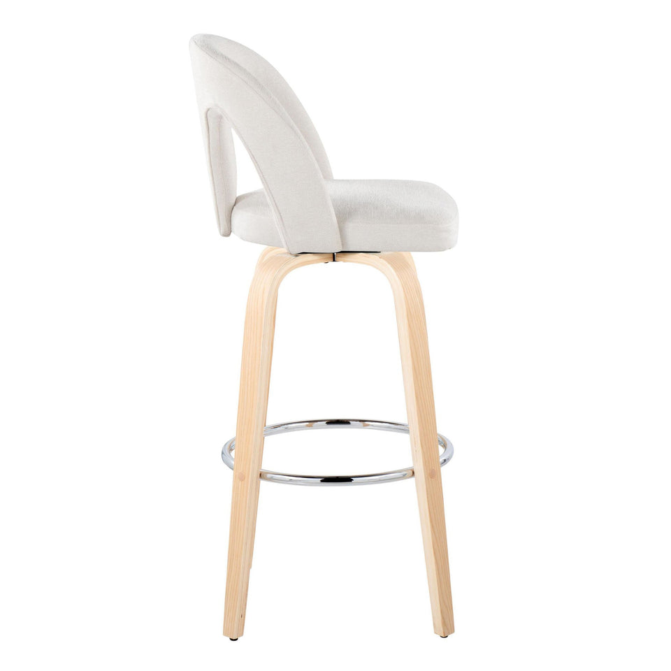 Ava Upholstered 30" Fixed-Height Barstool - Set of 2