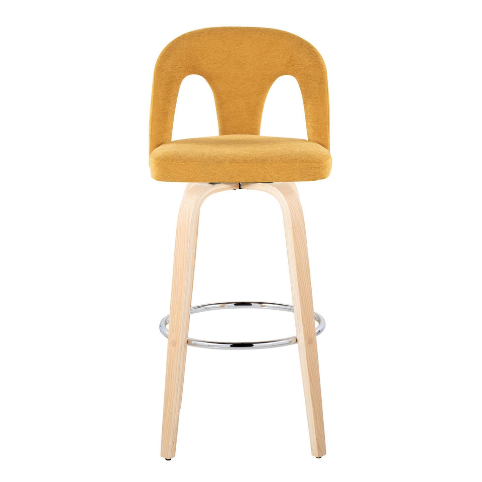 Ava Upholstered 30" Fixed-Height Barstool - Set of 2