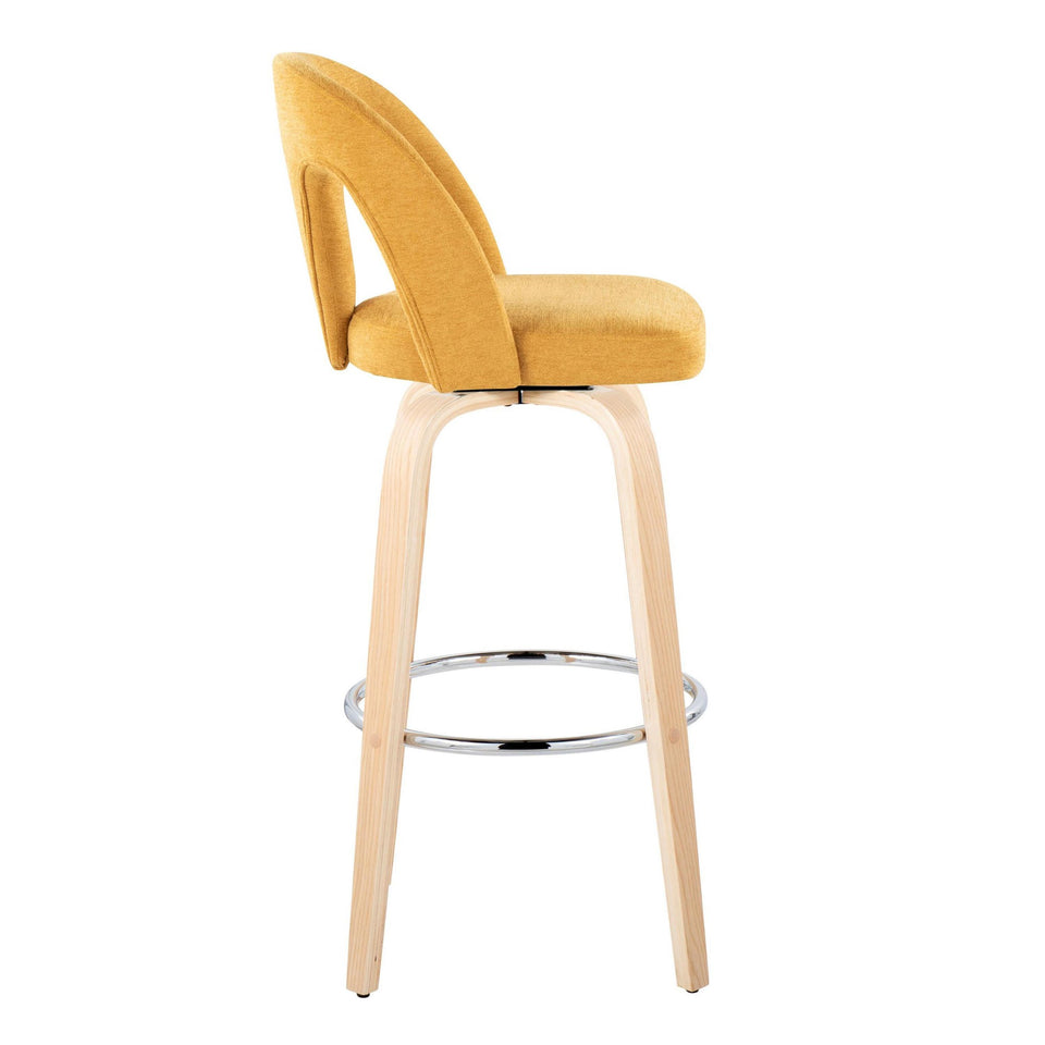 Ava Upholstered 30" Fixed-Height Barstool - Set of 2