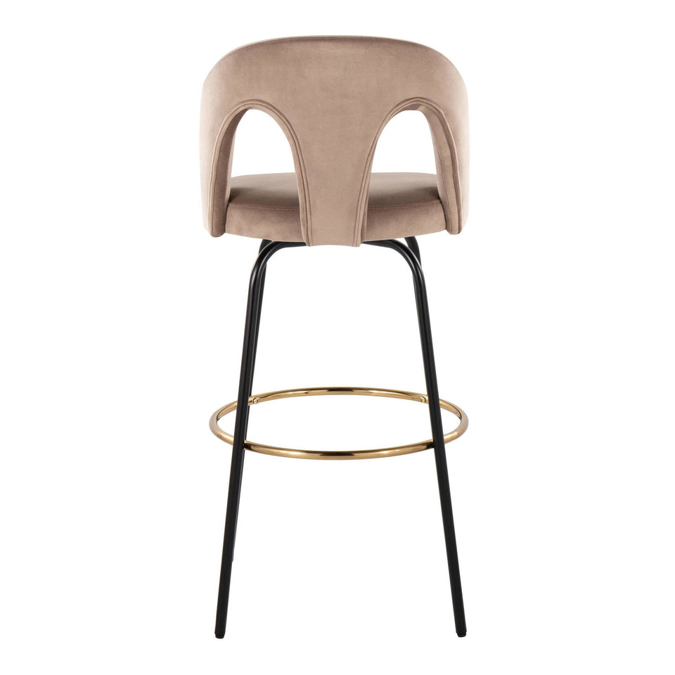 Ava Upholstered 30" Fixed-Height Barstool - Set of 2